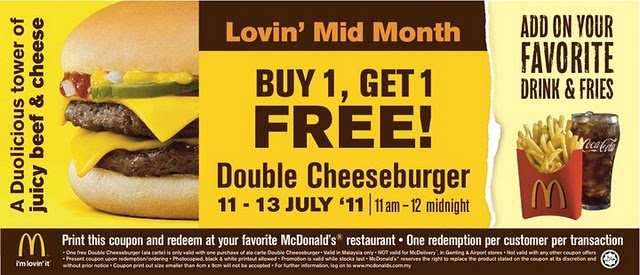 Kupon Double Cheeseburger McDonald's