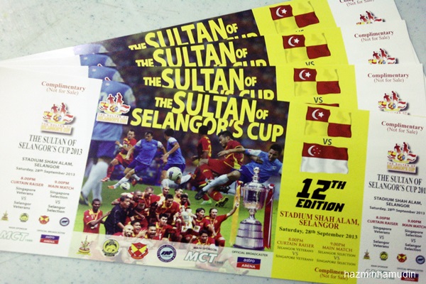 Tiket Piala Sultan Selangor Edisi Ke-12
