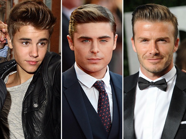 Justin Bieber, Zac Efron, David Beckham Pompadour Hair