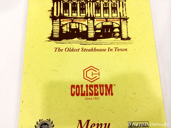 Coliseum Cafe & Grill Room Menu